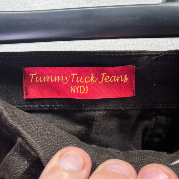 NYDJ Tummy Tuck Bootcut Jeans Womens 2P petite Black Denim Stretch VTG 2575 - Picture 2 of 10